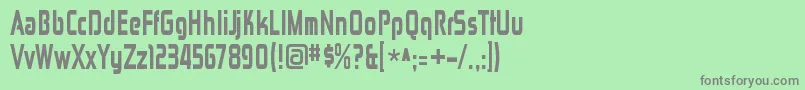 ZektoncdhvRegular Font – Gray Fonts on Green Background
