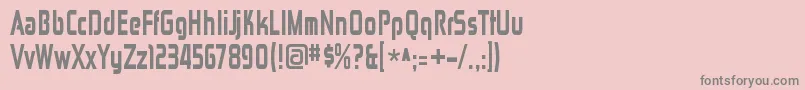 ZektoncdhvRegular-Schriftart – Graue Schriften auf rosa Hintergrund