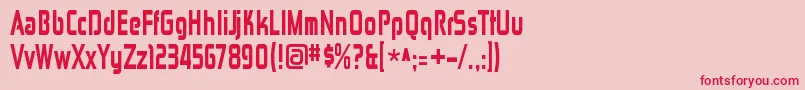 ZektoncdhvRegular Font – Red Fonts on Pink Background