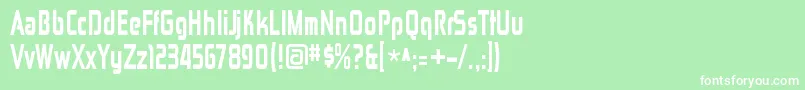 ZektoncdhvRegular Font – White Fonts on Green Background