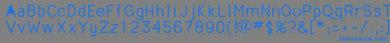 フォントMathmajor – 灰色の背景に青い文字