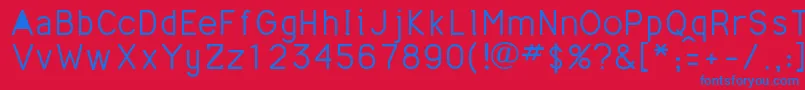 Mathmajor Font – Blue Fonts on Red Background