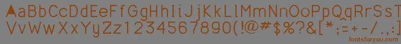 Mathmajor Font – Brown Fonts on Gray Background