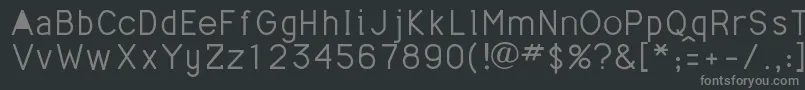 Mathmajor Font – Gray Fonts on Black Background