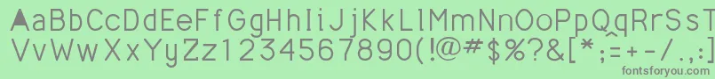フォントMathmajor – 緑の背景に灰色の文字