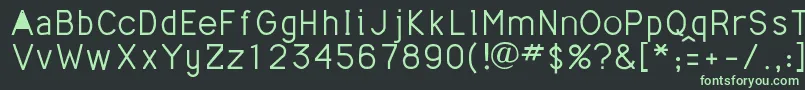フォントMathmajor – 黒い背景に緑の文字