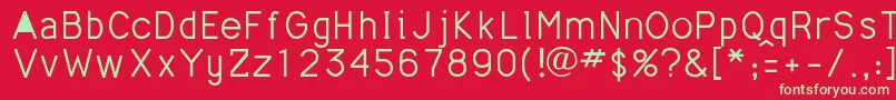 Mathmajor Font – Green Fonts on Red Background