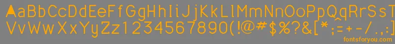 Mathmajor Font – Orange Fonts on Gray Background