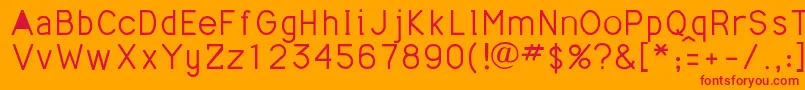 Mathmajor Font – Red Fonts on Orange Background