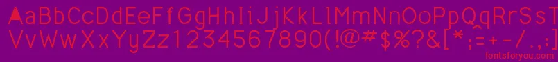 Mathmajor Font – Red Fonts on Purple Background