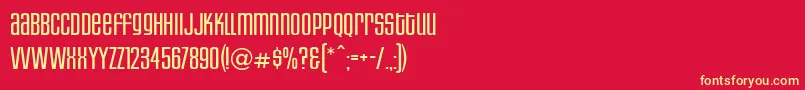 HousegothicLightaltcaps Font – Yellow Fonts on Red Background