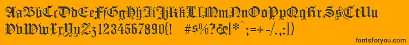 Koenigsbergerunz1l Font – Black Fonts on Orange Background