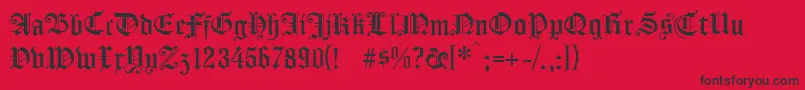 Koenigsbergerunz1l Font – Black Fonts on Red Background