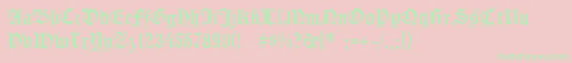 Koenigsbergerunz1l Font – Green Fonts on Pink Background