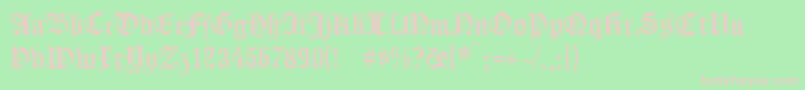 Koenigsbergerunz1l Font – Pink Fonts on Green Background
