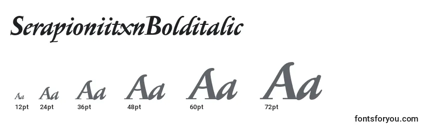 SerapioniitxnBolditalic Font Sizes