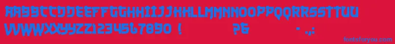 More about Nuku1 Font Nuku1 Font – Blue Fonts on Red Background