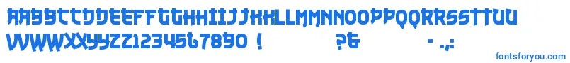 フォントNuku1 – 白い背景に青い文字