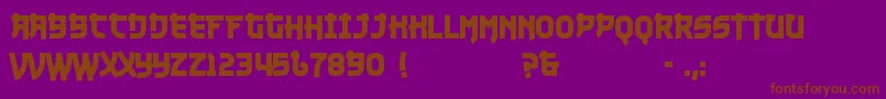 Czcionka Nuku1 – brązowe czcionki na fioletowym tle