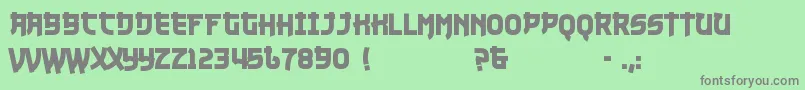 Nuku1 Font – Gray Fonts on Green Background