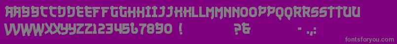 Nuku1-Schriftart – Graue Schriften auf violettem Hintergrund