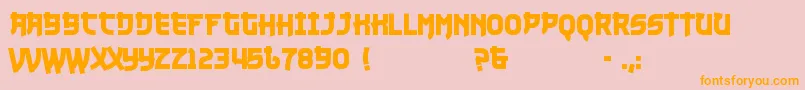 Nuku1 Font – Orange Fonts on Pink Background