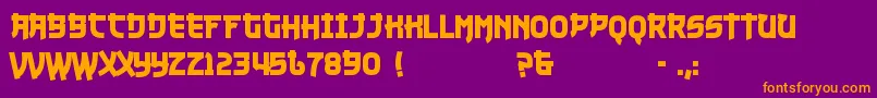 Nuku1 Font – Orange Fonts on Purple Background