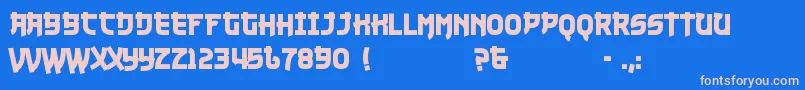 Nuku1 Font – Pink Fonts on Blue Background