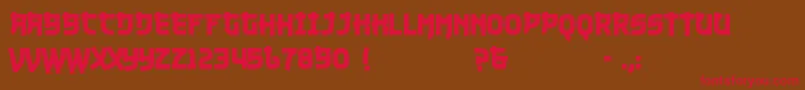 Nuku1 Font – Red Fonts on Brown Background