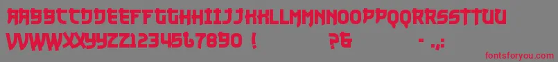 Nuku1 Font – Red Fonts on Gray Background