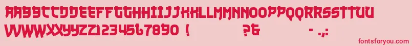 Nuku1 Font – Red Fonts on Pink Background