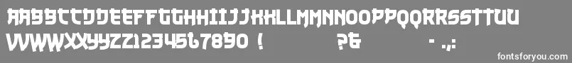 Nuku1 Font – White Fonts on Gray Background