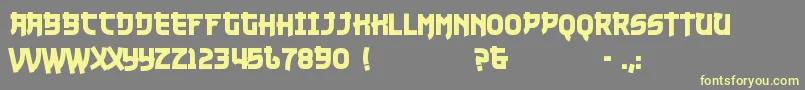 Nuku1 Font – Yellow Fonts on Gray Background