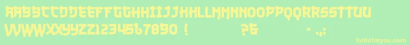 Nuku1 Font – Yellow Fonts on Green Background