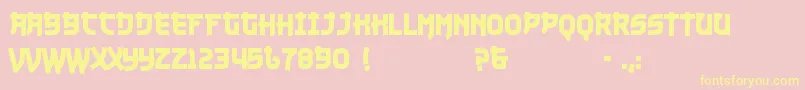 Nuku1 Font – Yellow Fonts on Pink Background