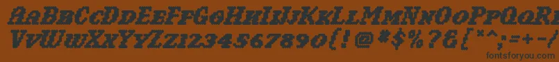 Шрифт WoollyBold – чёрные шрифты на коричневом фоне