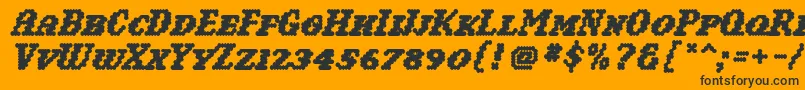 WoollyBold Font – Black Fonts on Orange Background