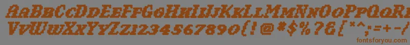 WoollyBold Font – Brown Fonts on Gray Background