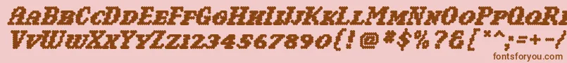 WoollyBold Font – Brown Fonts on Pink Background