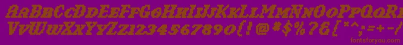 WoollyBold Font – Brown Fonts on Purple Background