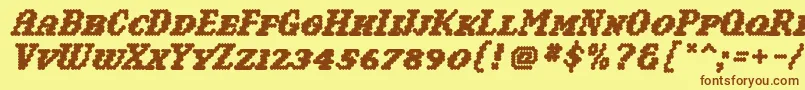 WoollyBold Font – Brown Fonts on Yellow Background