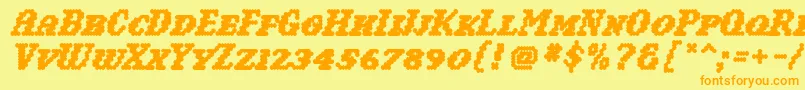 WoollyBold Font – Orange Fonts on Yellow Background