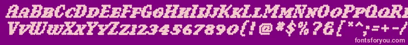 WoollyBold Font – Pink Fonts on Purple Background