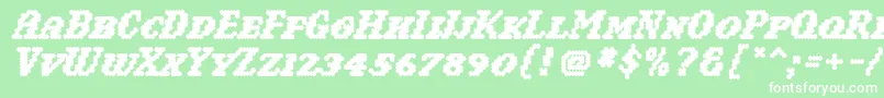 WoollyBold Font – White Fonts on Green Background