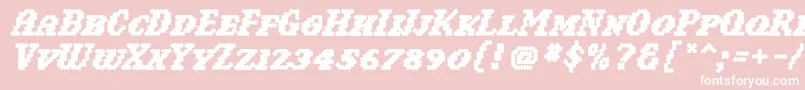 WoollyBold Font – White Fonts on Pink Background