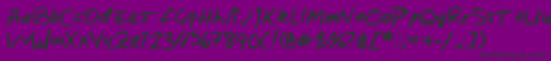 Zacharybinx Font – Black Fonts on Purple Background