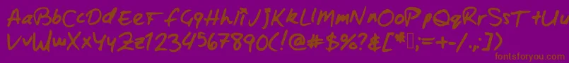 Zacharybinx Font – Brown Fonts on Purple Background