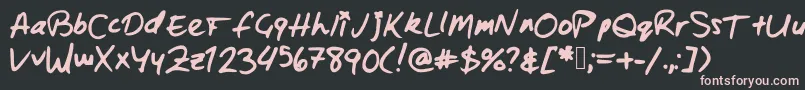 Zacharybinx Font – Pink Fonts on Black Background