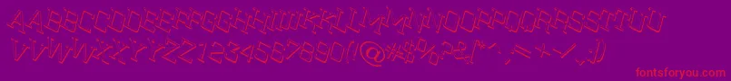 Cityn23-Schriftart – Rote Schriften auf violettem Hintergrund