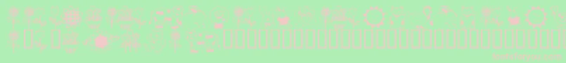 Rmcountr Font – Pink Fonts on Green Background